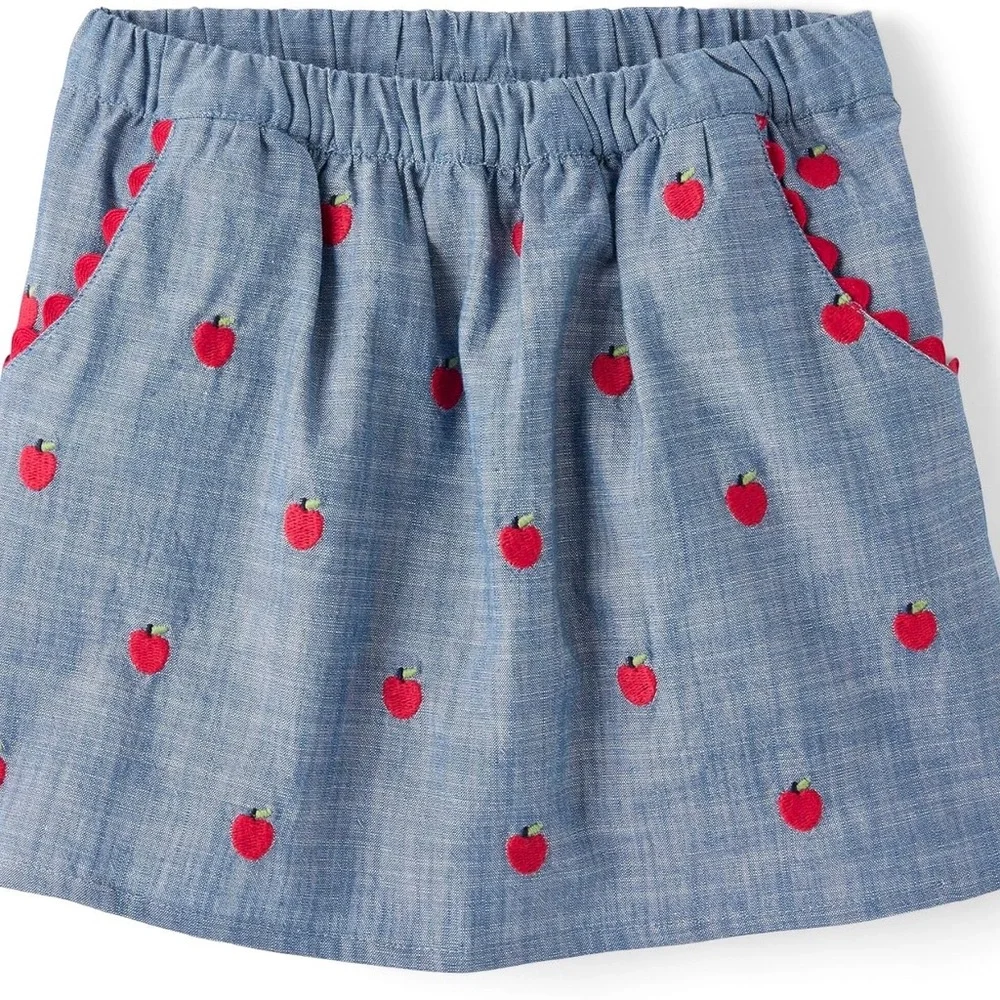 Gymboree Girls Skirt NWT Citrus Chambray Size 8